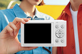 5K HD Dual Screen Digital Camera Point and Shoot Selfie Camera with LED Fill Light - White V1263-JX-6753-3