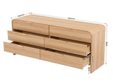 Artiss 6 Chest of Drawers Dresser Cabinet Pine FUR-Z-CDR-05-6D-WD-AB
