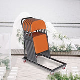 Folding Chair Dolly, Iron Commercial Cart with 12 Chairs Capacity, Folding Chairs Rack Trolley with V952-ZYTC422136YCTP8YBV0
