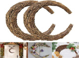 Tutuviw Rattan Crescent Moon Shaped Grapevine 11.8in Natural Rattan Vine Branch V1189-WXFWAL-20260319-00579