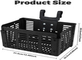 Bike Basket, Foldable Plastic Bicycle Basket with Handle, Lightweight Shopping Storage Basket, Easy V1237-ZY-924-006