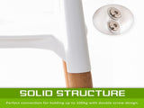 4X Retro Belloch Stackable Dining Cafe Chair WHITE V274-FT-J919-WH4