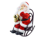 2024 Playing Saxophone Santa Claus in Chair with Music Electric Funny Santa Decoration V1263-JX-1362