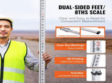 Measuring Rod 16-Feet/8ths 4 Sections Telescopic Grade Rod 1/8in w/ Bag V952-YZCLG16YCFEEEFB0YV0