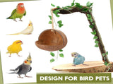 3 Pcs Natural Coconut Bird Hide Nest Birds Parakeet Nest with 6.9 Feet and 4 Hooks, Coconut Fiber V1369-AZ3-W-02686
