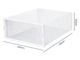 Stacked Shoe Rack Storage Boxes 12 Pcs Stackable Clear Plastic Display Cases SHOEBOX1008-12PC-AU