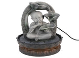 LED Resin Buddha Tabletop Waterfall Fountain Relaxing Indoor Decoration for Home OfficeEU Plug 220V V1294-YM0901-3111200233311