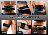 Abdominal Trainers - Abdominal Muscles - Rechargeable - Slimming Belt - Electrical ABS Stimulator V1188-MS-313-0199