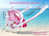Adult Full Face Snorkel Mask Dual Tube 180&deg Panoramic Anti-Fog, Unisex Snorkelling Gear for Outdoor V1232-FQJ-006