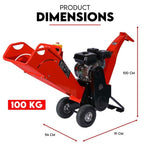 7HP Wood Chipper Self Feeding Shredder Mulcher Machine Petrol Garden Portable V379-WODCHPER007001