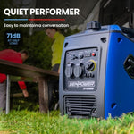 GENPOWER Inverter Generator Portable 3.5kW Max Petrol Pure Sine Wave Camping Power Station Blue V219-GENINVGPRA6MB