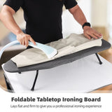 Foldable Tabletop Ironing Board with Hook, Small Ironing Board with Heat Resistant Cover, Carbon V1369-AZ3-W-08598