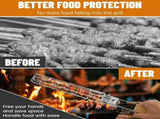4 Pack BBQ Grill Basket for Home Foldable Non-Stick Barbecue Grill with Wooden Handle Powder Coated V1107-114-33648