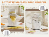 5-in-1 Hand Crank Rotary Vegetable Slicer & Grater with 10 Blades, Hidden Storage Box for Kitchen V1107-CS-SYQPJRJB