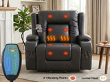 Artiss Power Lift Recliner Chair Massage and Heat for Elderly, Electric Sofa Reclining Chair RECLINER-A5-UB-PU-BK-AB