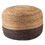 Ombre Hand Braided Jute Cotton Pouf Ottoman 50 x 35 cm V262-CI-STK-578FCNC