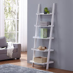 Sarantino Aster 5-Tier Ladder Shelf - White LDS-107-17-WH