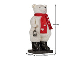 Christabelle Large 1.1m Musical Animated LED White Christmas Bear Decoration Light-Up Lantern O 112_NK109