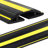 10 ft Floor Cable Cover Protector, Heavy Duty PVC Duct Easy to Unroll, Prevent Trip Hazard for Home V1258-DP02-F-577