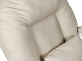 Levede Executive Office Chair Footrest PU Leather Tilt Gaming Work Seat Beige OF1070-BG-AU