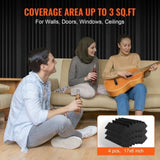 Acoustic Foam Panels 4 Pack 16.5 x 6.3 x 12 in Adhesive for Wall Ceiling V952-ZZSPMBHSL165BV9YJV0