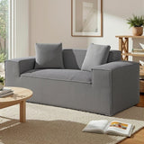 Artiss 2 Seater Sofa Loveseat Sofas Bed Couch No Assembly Corduroy Small Couches Apartement SB-COMP-CHA-GY