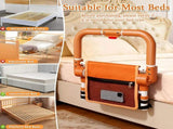 Adjustable Bed Rail for Elderly Foldable Bedside Safety Grab Bar with Non-Slip Handle & Storage V1107-CS-LRQSQ