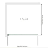 100x100cm Corner Frameless Shower Screen Chrome U-Brackets with SS Hinges for Contemporary V63-935061