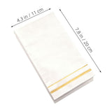 Elegant White Paper Napkins with Edge for Parties and Events, 100 Count Disposable Napkins V1366-AZ2-W-17462