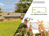 Outdoor Portable Volleyball Net System, Adjustable Height Aluminum Poles, Professional Volleyball V952-PQWTZ323YCLGRY89QV0