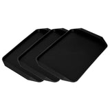 3PCS Colorful Food Tray Rectangle Thickened Binaural Plastic Tray Heat Resistance Stackable V1294-YM0523-3118220042013