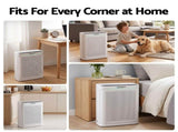 Devanti Air Purifier HEPA Air Cleaner Digital Display Bedroom White PURI-E-2008-WH