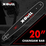 X-BULL 20'' Chainsaw Bar and Chain 0 .325 Pitch Gauge 76 Link Universal V211-AUEB-HGT011