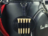 Leather Golf Tee Holder with 5 Wooden Tees 3-1/4 Inch Hook for Golf Bag Strap Hanging V1258-DP02-BOL-185