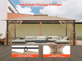 Gazebo Netting Replacement, Fit Most 10 x 12 x 7 FT Gazebo Curtain, Outdoor Garden Net, 4-Panel V952-LTWZDL10FT12PTRC2V0
