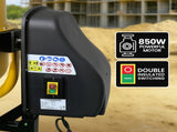 Kartrite Portable 200L Concrete Cement Mixer Sand Gravel Dual Mix Blades & Tipper Lock 850W Hea PCM-700-200