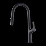 Kitchen Laundry Bathroom Basin Sink Pull Out Mixer Tap Faucet in Black V63-847991