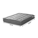 DreamZ Mattress Topper Bamboo Fibre King Single MT1002-BAMCHAR-KS-GY