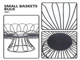 Black Metal Wire Basket for Kitchen Storage, Fruit Holder, Home Organization Container for Pantry V1370-AZ4-14773
