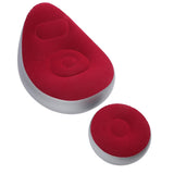 Inflatable Lounge Chair Folding Portable Blow Up Sofa with Footstool for Indoor Outdoor Balcony V1294-YM0901-3116250000411
