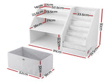 Keezi Kids Bookshelf Children Bookcase Organizer Storage Rack Display Drawer White FURNI-N-BOOK-DACT-WH