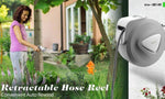 10M Retractable Garden Air Hose Reel Storage Auto Rewind Wall Mounted Grey AU V465-66149