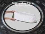 Tencel Side Sleeper Pillow for Neck and Shoulder Pain, Curved Crescent Design with Adjustable V1107-115-77058
