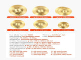 Cymbal Pack, 6 Pieces Cymbals for Drum Set, Alloy Cymbals Drum Set Includes 35.5 cm Hi-Hats, 40 cm V952-CPTZCPTZ5ZXGBITH1001V0