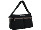POLICE Wings Canvas Mens Messenger Business Bag w/ Laptop Computer Section in Black V563-POL-35-BLK