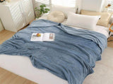 200 x 260cm Blue and Grey Pineapple Grid Plush Sofa Blanket for 2 Seater - Soft Thick Flannel V888-ELOSUNG55500-3