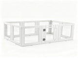 i.Pet Dog Pet Playpen 10 Panels Clear PET Plastic 152x100x57cm for Puppy Exercise PET-PLAYPEN-150L-WH