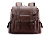 Dark Brown Large-Capacity PU Leather Backpack - Stylish Business & Travel Companion V888-ELOSUNG33201