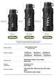 316 Stainless Steel Thermos Large Capacity Thermos Portable Thermos Flask - Black - Size 5200ml V1102-122-95807-BLK-5200ML