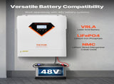 Hybrid Solar Inverter, 6000W, All in One Pure Sine Wave Power Inverter Charger, 220V AC, with V952-LWGPNKYTJ23038TOPV7